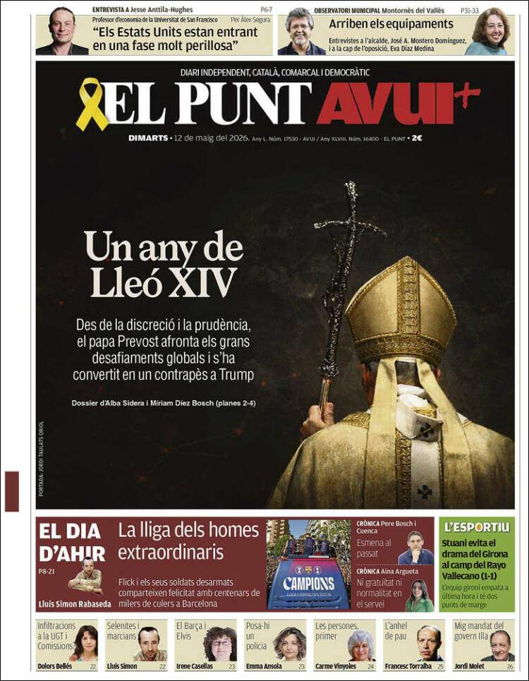 'El Punt Avui', 12 de maig de 2026 'El Punt Avui', 12 de maig de 2026