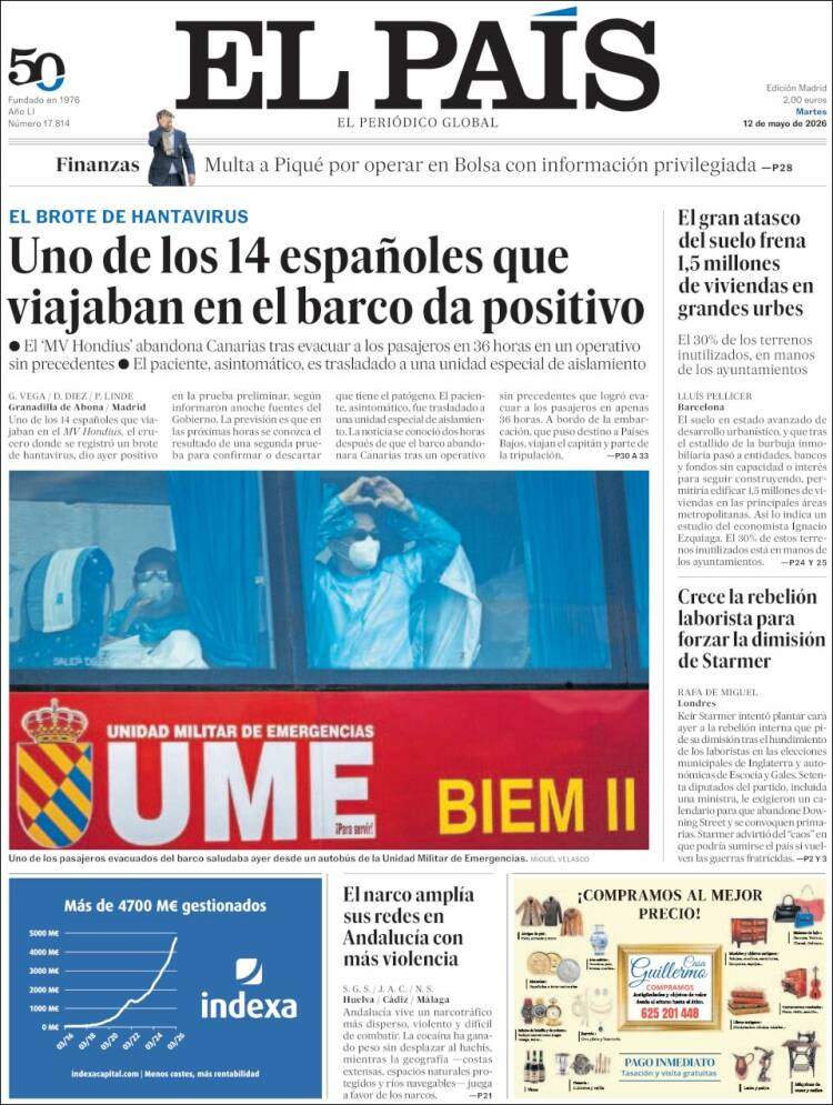 'El País', 12 de maig de 2026 'El País', 12 de maig de 2026