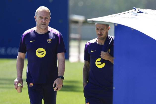 Hansi Flick entrenamiento Barça / Foto: EFE
