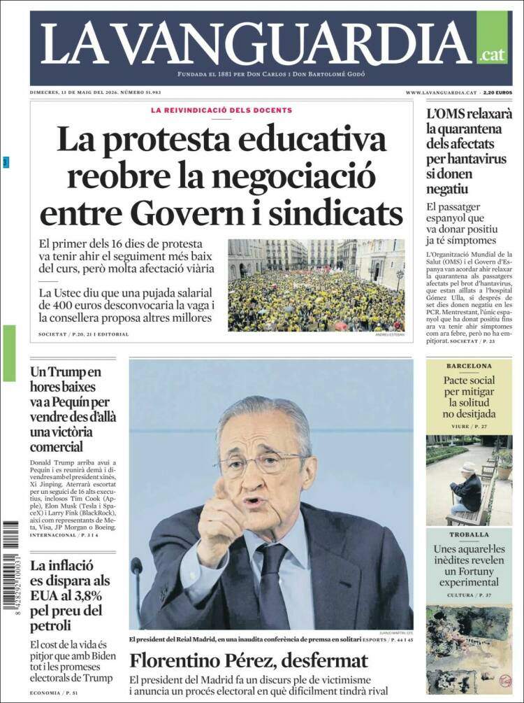 'La Vanguardia', 13 de maig de 2026