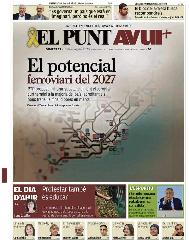'El Punt Avui', 13 de maig de 2026
