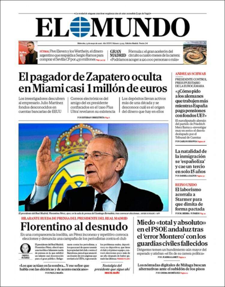 'El Mundo', 13 de maig de 2026