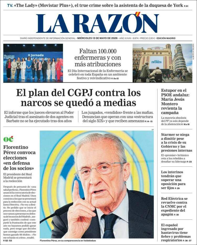 'La Razón', 13 de maig de 2026