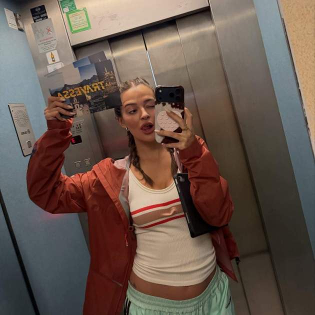 Laura Escanes durant el rodatge de 'La travessa VIP' a Mallorca / Instagram