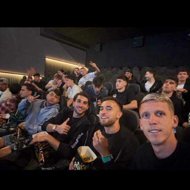 Els jugadors del Barça al cinema per veure el partit Españyol-Madrid / Instagram