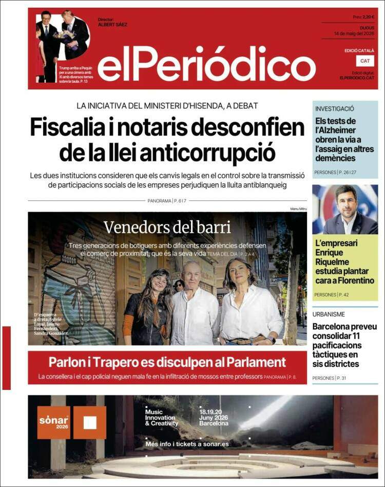 'El Periódico', 14 de maig de 2026