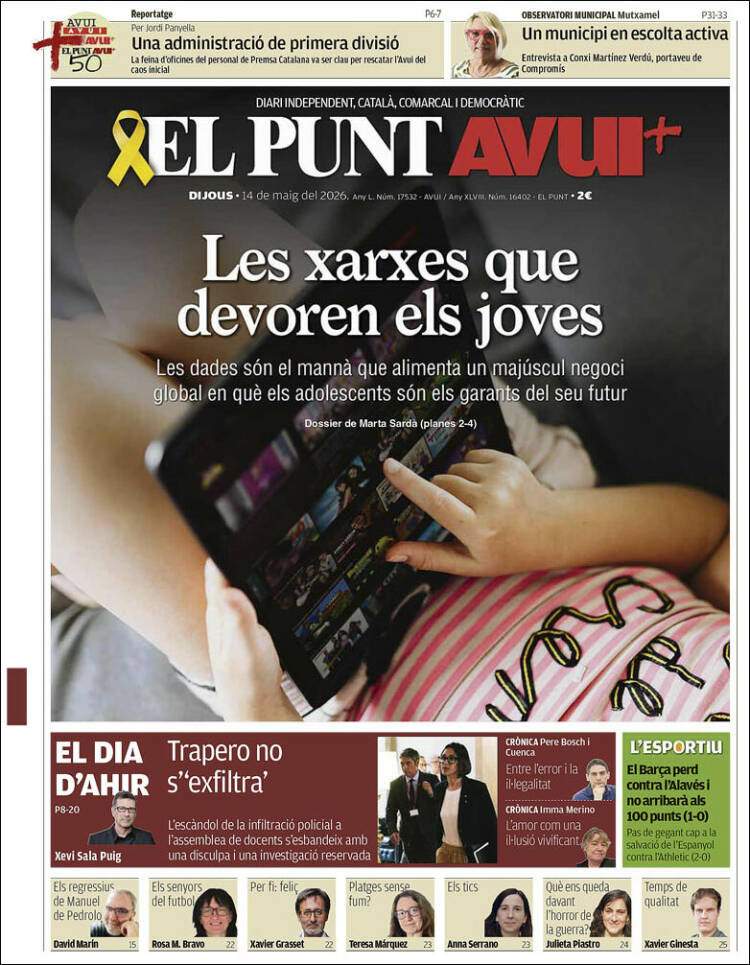 'El Punt Avui', 14 de maig de 2026