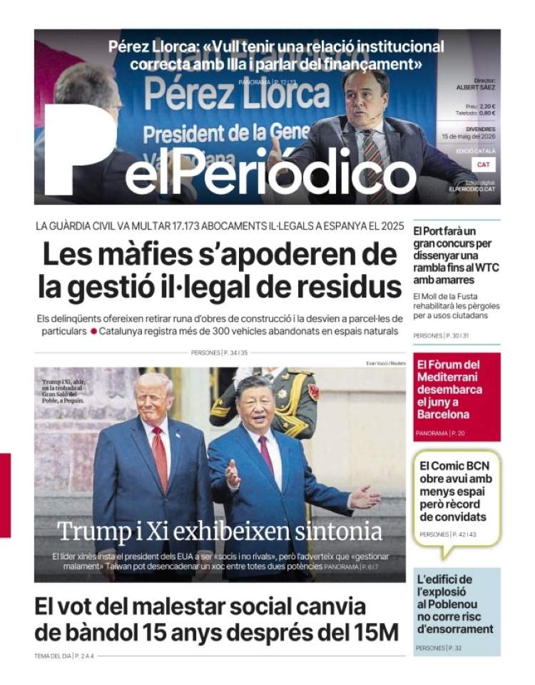 'El Periódico', 15 de maig de 2026 'El Periódico', 15 de maig de 2026