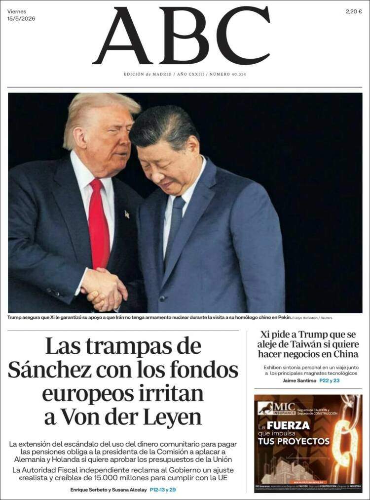 'ABC', 15 de maig de 2026 'ABC', 15 de maig de 2026