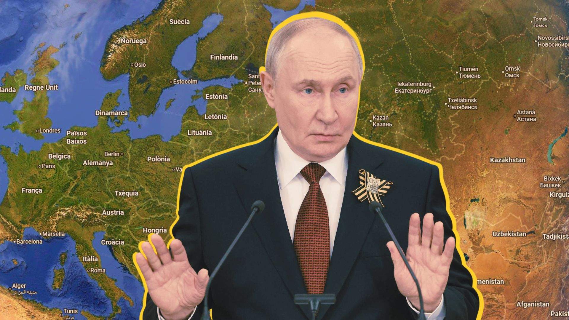canva putin mapa russia