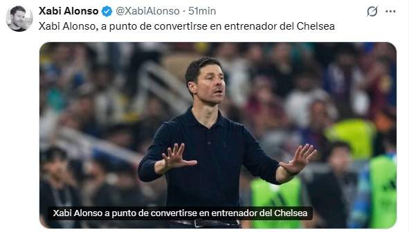 Xabi Alonso tweet
