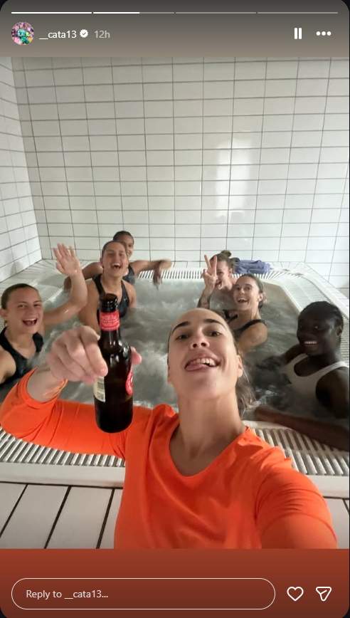 Les jugadores del Barça durant la celebració/  Instagram