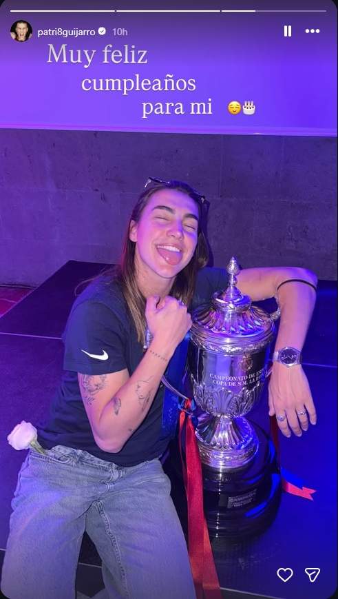 Patri Guijarro celebra el seu aniversari després de guanyar la Copa de la Reina   Instagram