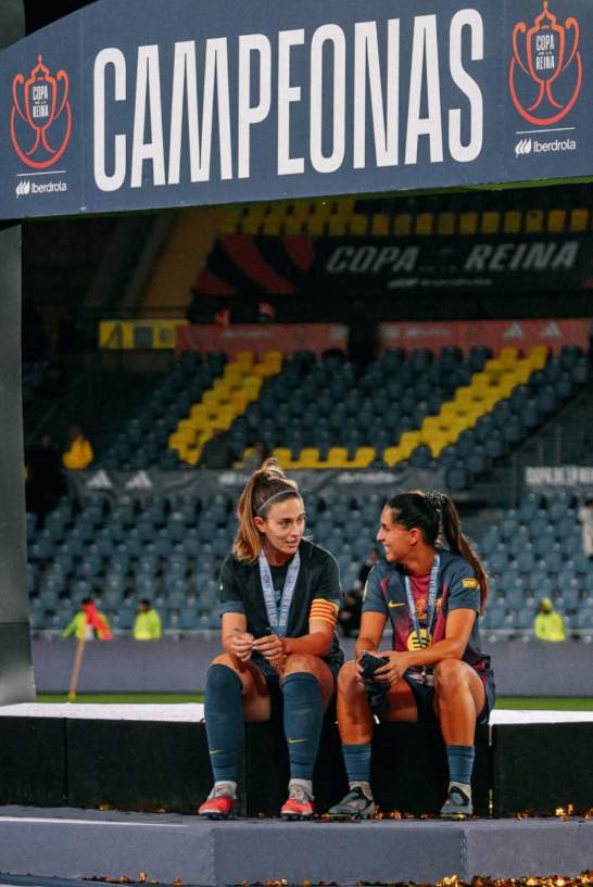 Kika Nazareth, amb Alèxia Putellas després de guanyar la Copa de la Reina IG Kika Nazareth, amb Alèxia Putellas després de guanyar la Copa de la Reina IG