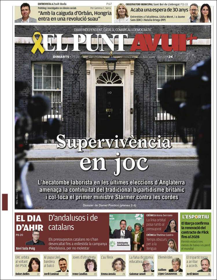 'El Punt Avui', 19 de maig de 2026