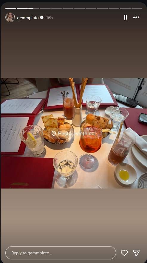El dinar d'aniversari de Gemma Pinto / Instagram El dinar d'aniversari de Gemma Pinto / Instagram