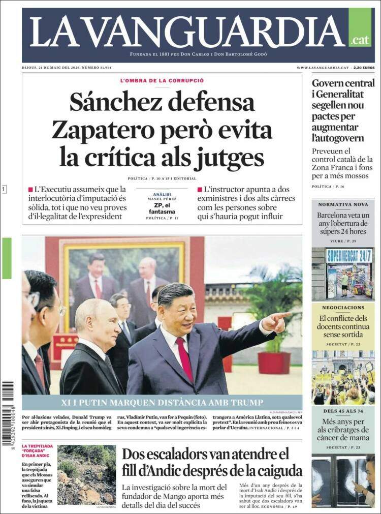 'La Vanguardia', 21 de maig de 2026 'La Vanguardia', 21 de maig de 2026