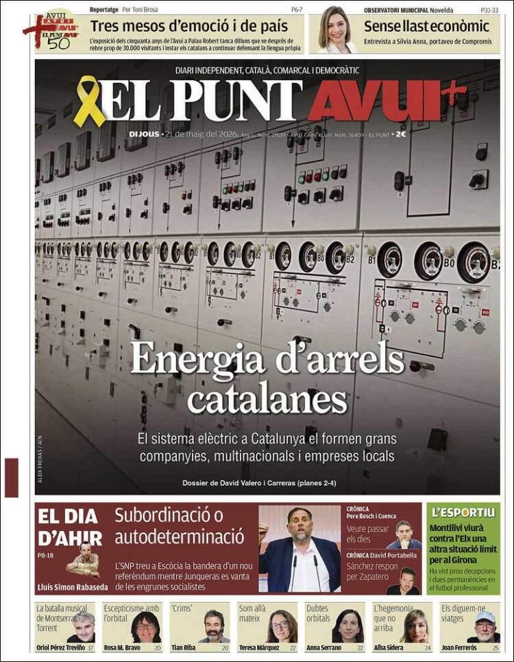 'El Punt Avui', 21 de mayo de 2026 'El Punt Avui', 21 de mayo de 2026