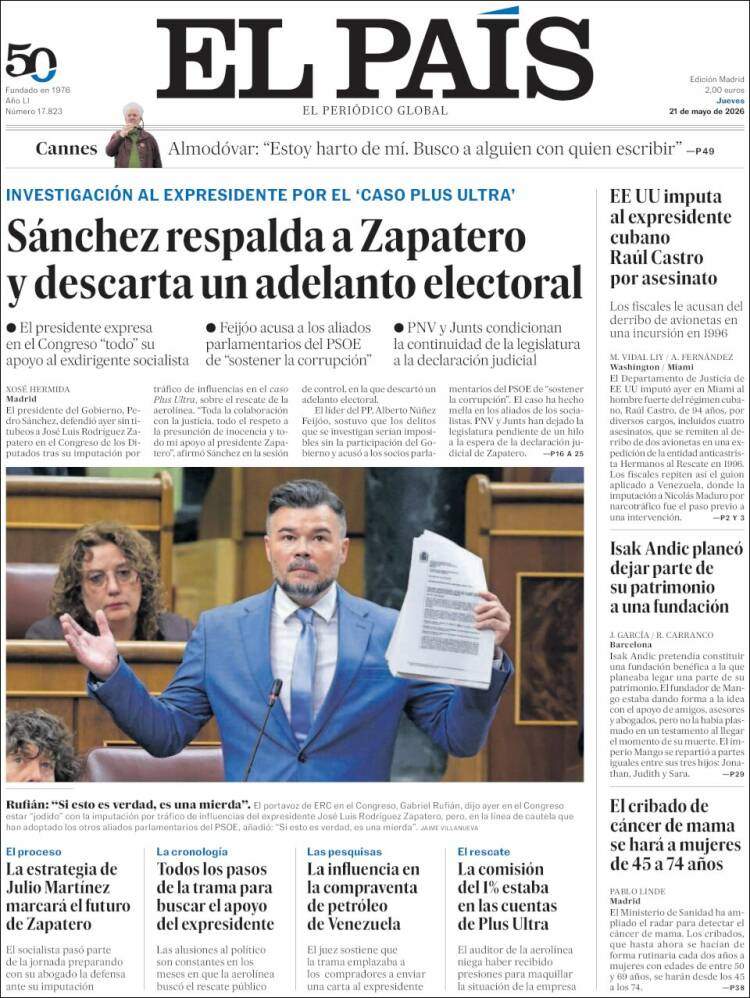 'El País', 21 de mayo de 2026 'El País', 21 de mayo de 2026