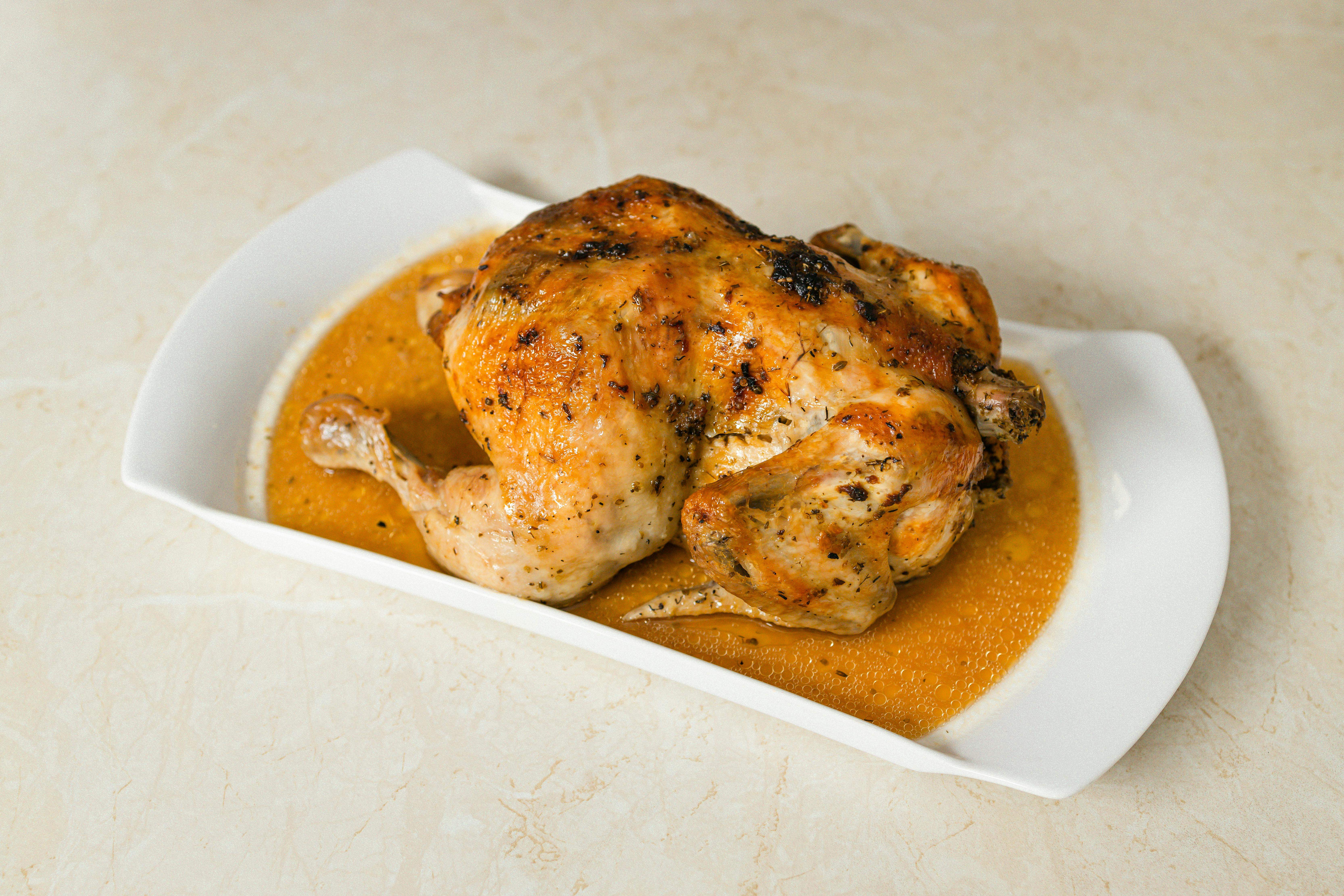 Pollastre al forn. Foto: Pexels