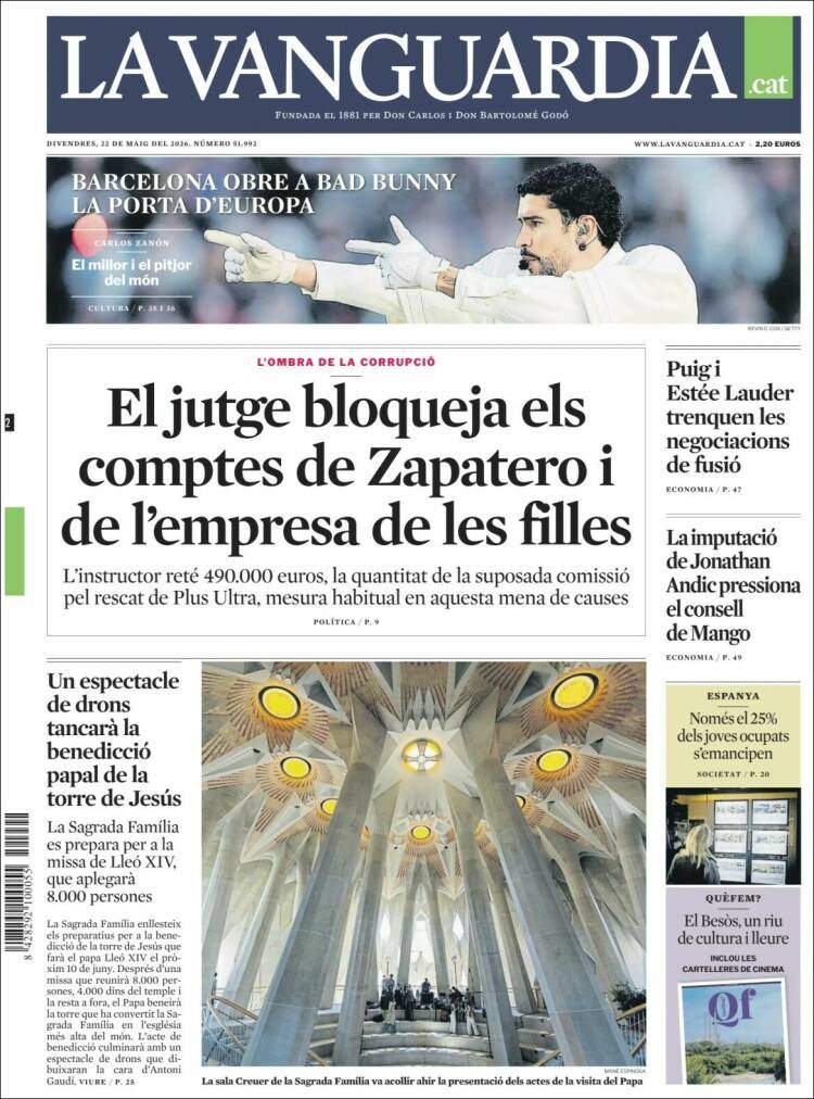 'La Vanguardia', 22 de maig de 2026