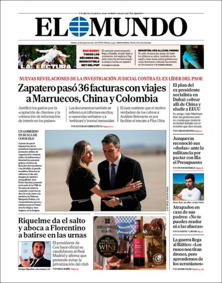 'El Mundo', 22 de maig de 2026