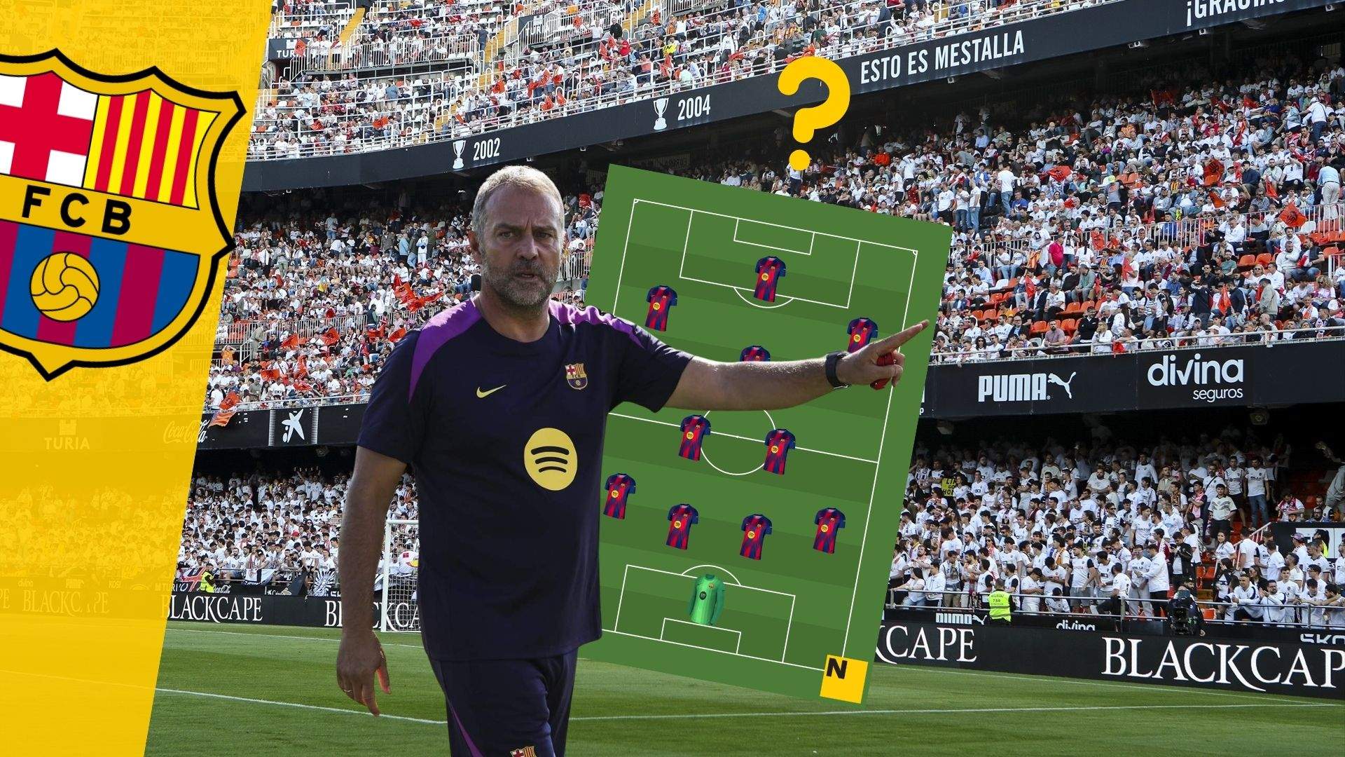 La possible alineació del Barça contra el València: dues absències inesperades i moltes rotacions