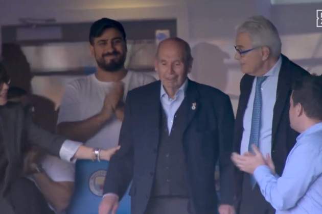 Valentí Guardiola, padre de Pep Guardiola, el día de la despedida de su hijo / X