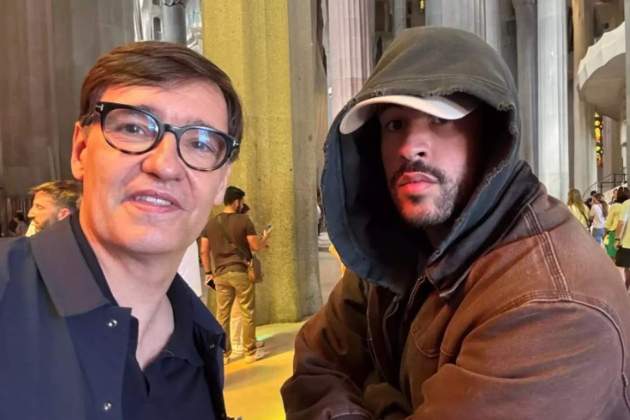 Salvador Illa y Bad Bunny en la Sagrada Familia / Instagram Salvador Illa y Bad Bunny en la Sagrada Familia / Instagram