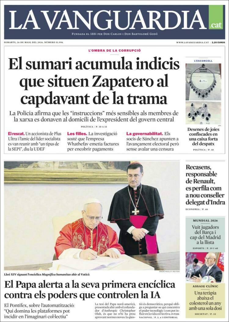 'La Vanguardia', 26 de maig de 2026 'La Vanguardia', 26 de maig de 2026