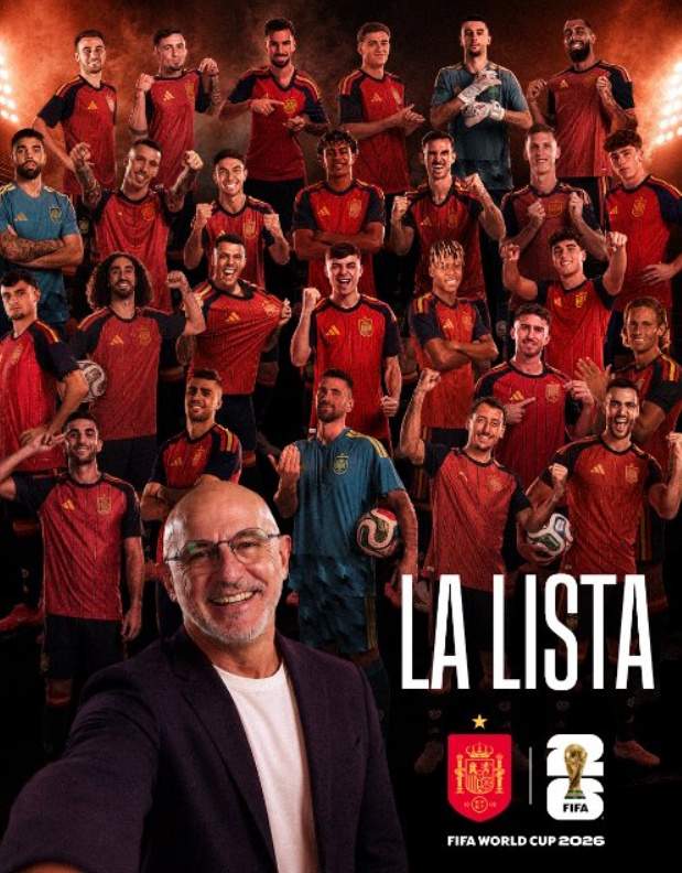 La lista de la Roja para el Mundial X La lista de la Roja para el Mundial X