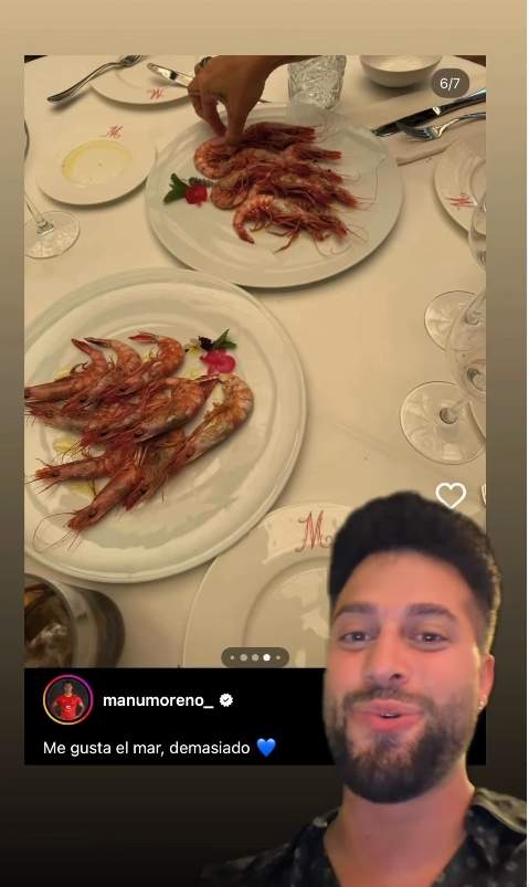 La foto que Manu Moreno va esborrar on es veu la mà de Goicoechea / Instagram