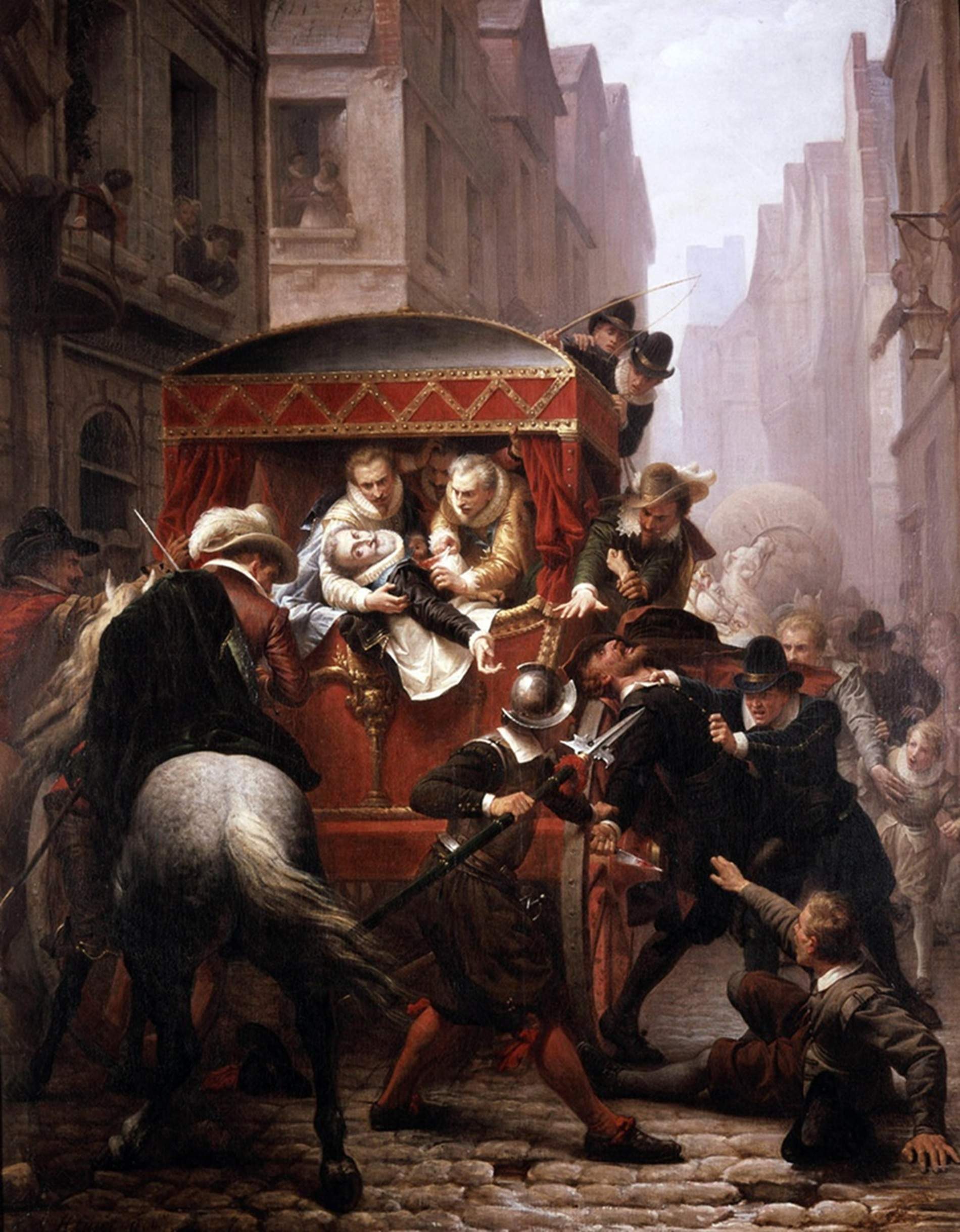 Esquarteren Ravaillac, l'assassí del primer Borbó al tron de França