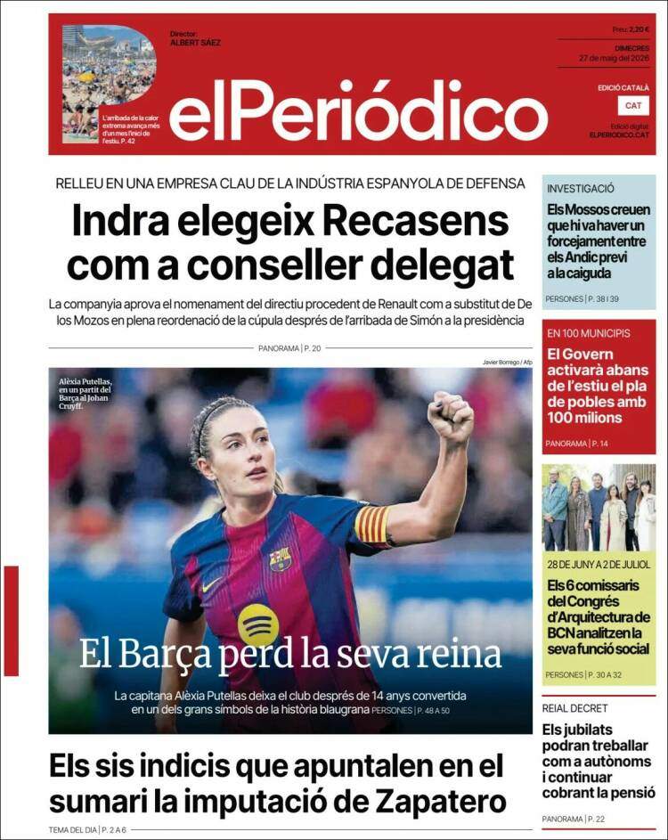 'El Periódico', 27 de maig de 2026 'El Periódico', 27 de maig de 2026
