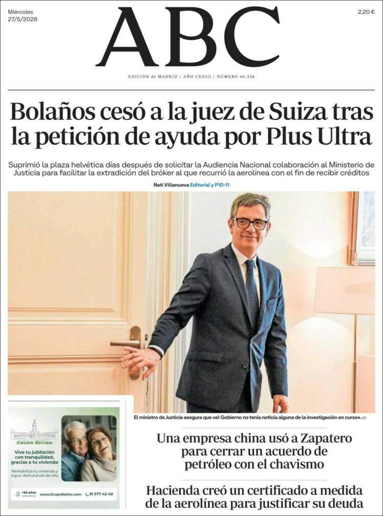 'ABC', 27 de maig de 2026 'ABC', 27 de maig de 2026