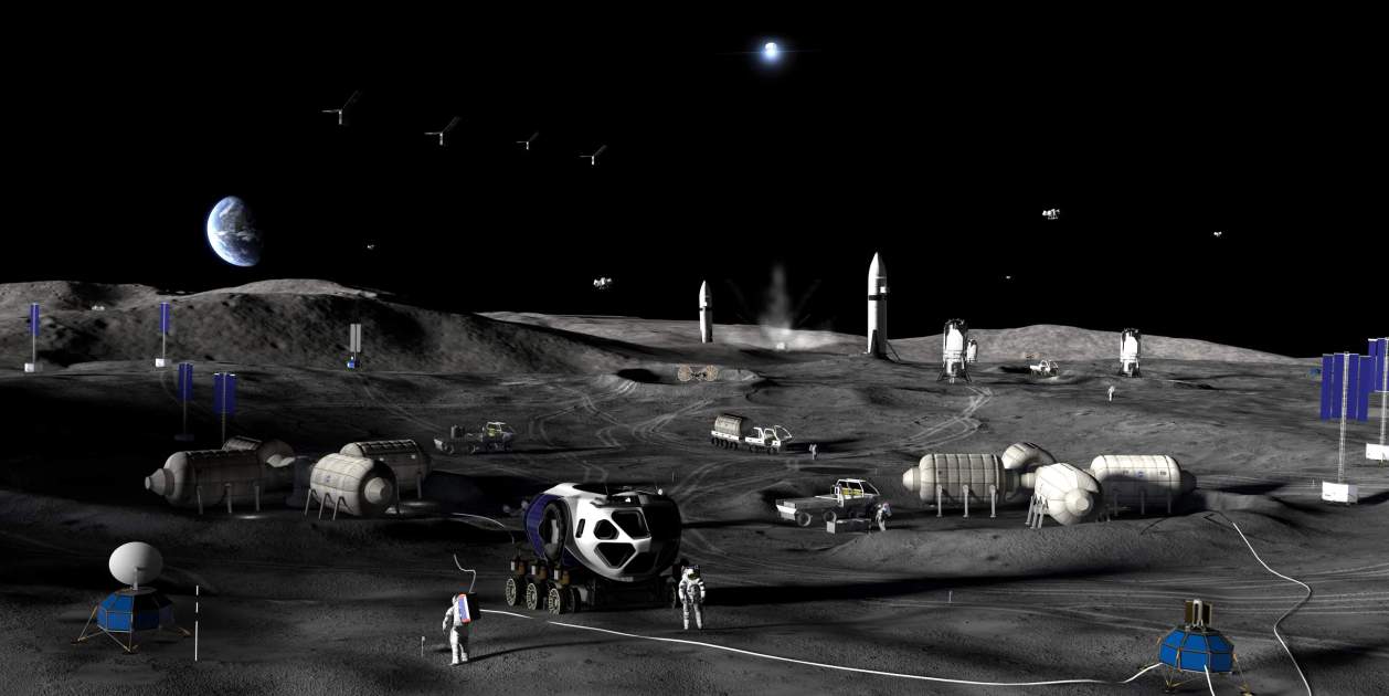 La base lunar del programa Artemis tendrá cientos de kilómetros cuadrados, drones y nuevos rovers