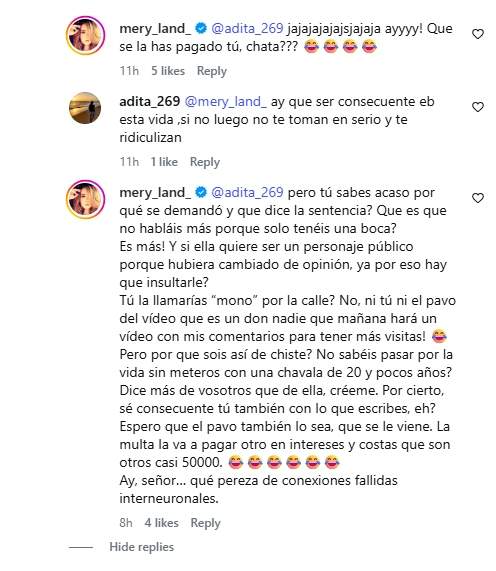 El comentari de María José Campanario / Instagram 