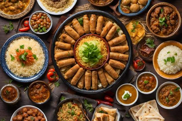 Imatge d'una taula amb menjar àrab / Foto: Pixabay