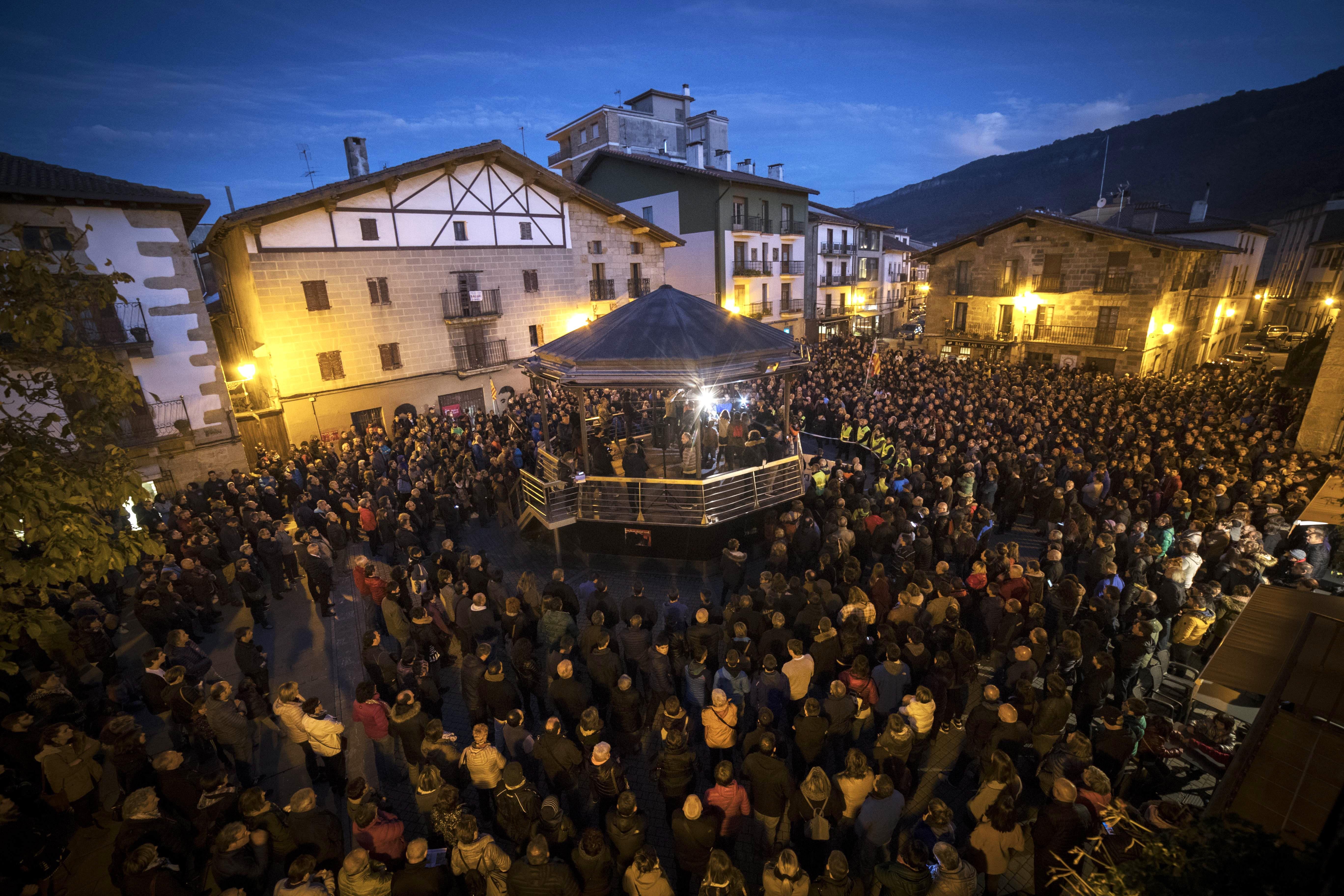 Manifestación masiva en Altsasu contra un acto mañana de Ciudadanos con particpación de Vox