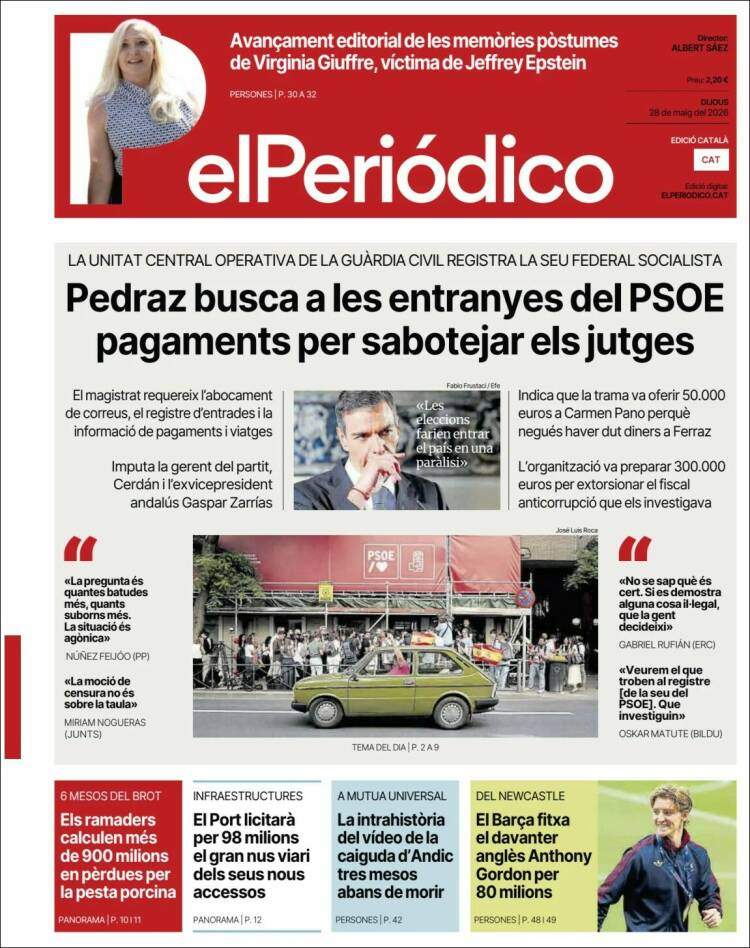 'El Periódico', 28 de maig de 2026