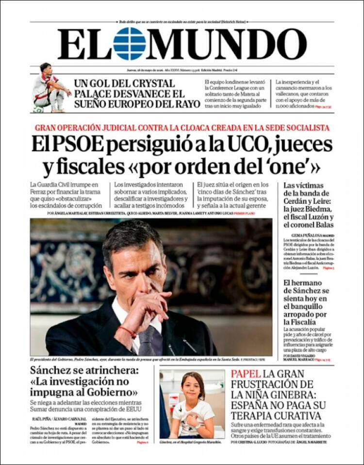 'El Mundo', 28 de maig de 2026