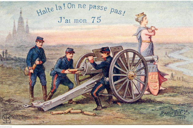 Poster francés Donde|Dónde passe paso!. (2). Primera Guerra Mundial (1914 1918). Daniel Pot. Font Collections des Musées de la ville de Paris