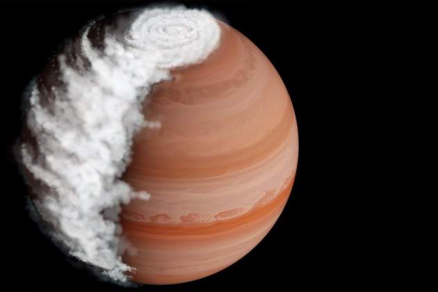 Representació del clima de l'exoplaneta Representació del clima de l'exoplaneta