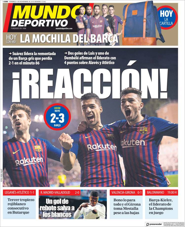 Mundo Deportivo Portada 04 11 2018 Mundo Deportivo Portada 04 11 2018
