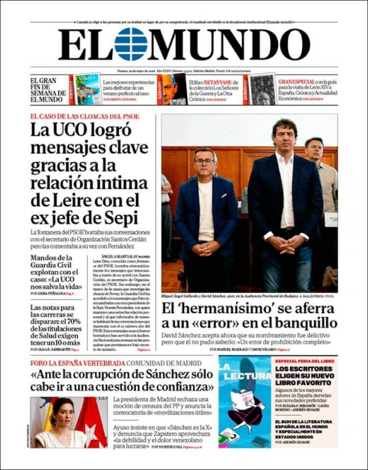 'El Mundo', 29 de mayo de 2026