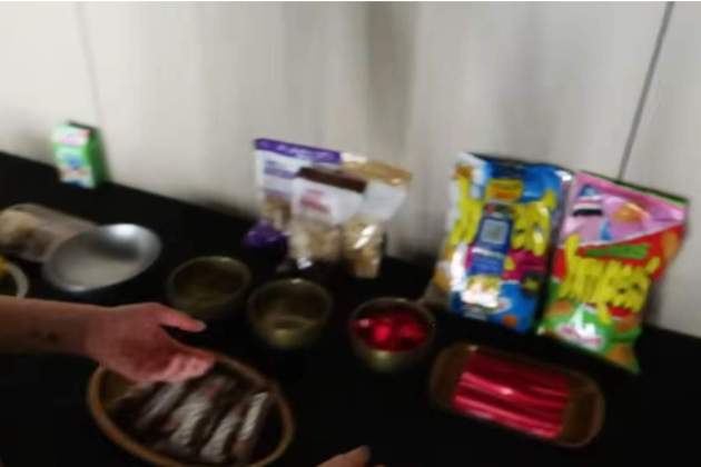 La taula del camerino d'Aitana / YouTube La taula del camerino d'Aitana / YouTube