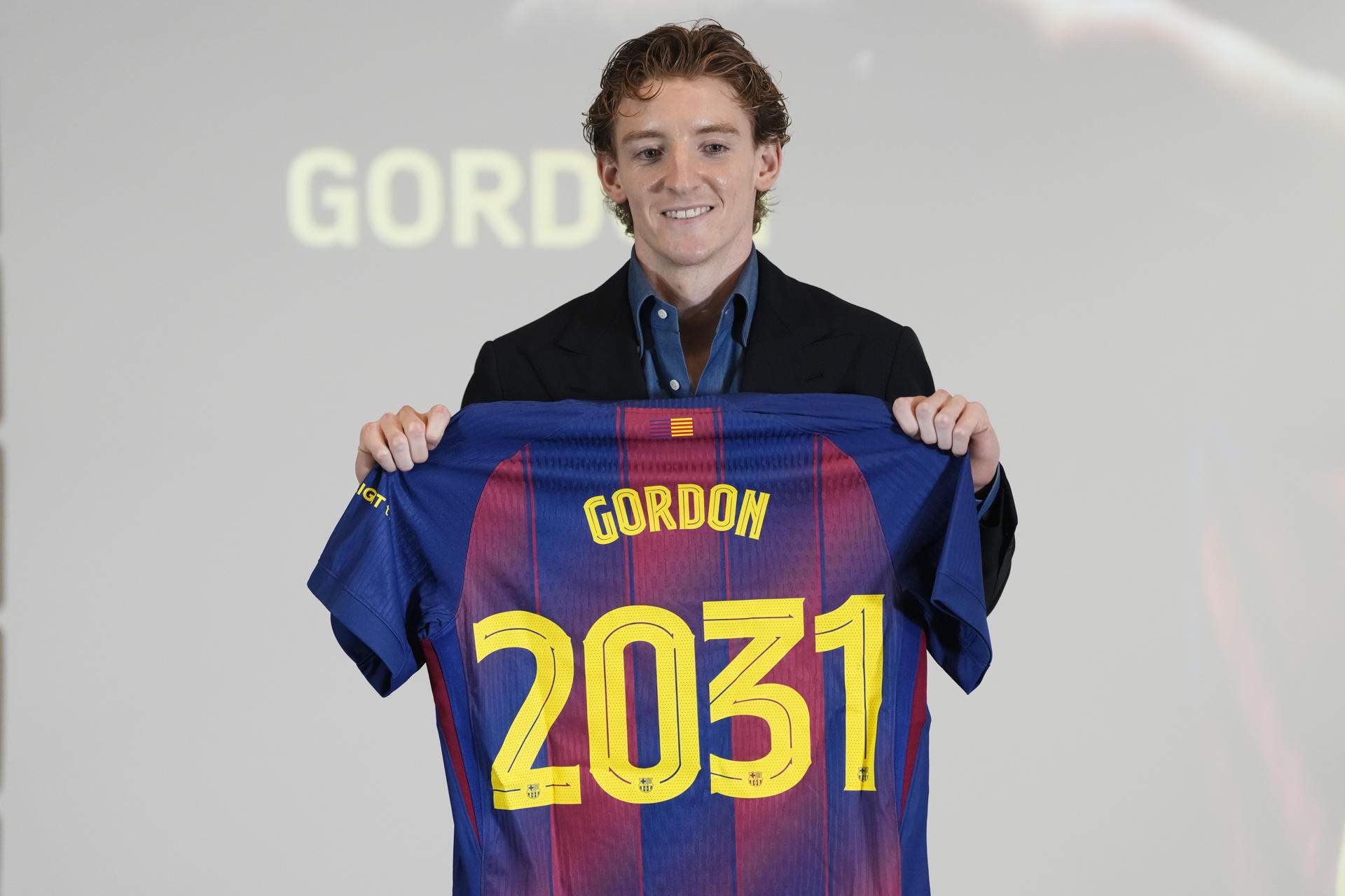 Primera declaració d'amor de Gordon a Barcelona: "Des dels tres anys jo ja volia jugar al Barça”