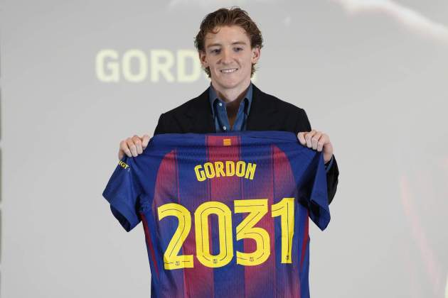 Anthony Gordon, presentat com a jugador del Barça / Foto: EFE Anthony Gordon, presentat com a jugador del Barça / Foto: EFE