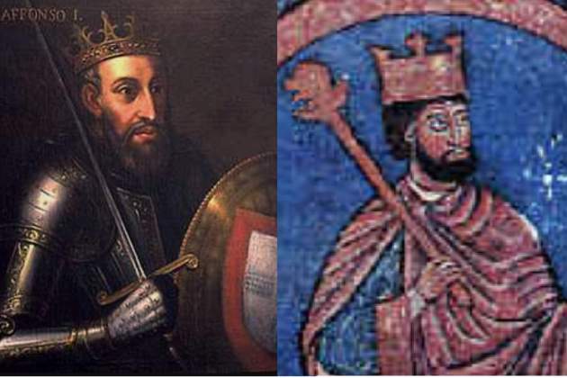 Alfons I de Portugal i Alfons VII de Lleó Galicia. Font Wikimedia Commons (1) Alfons I de Portugal i Alfons VII de Lleó Galicia. Font Wikimedia Commons (1)