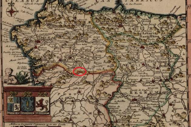Mapa del quadrant nord occidental peninsular (segle XVIII). Encerclada la situació geogràfica del Couto Misto. Font Cartoteca de Catalunya (1) Mapa del quadrant nord occidental peninsular (segle XVIII). Encerclada la situació geogràfica del Couto Misto. Font Cartoteca de Catalunya (1)